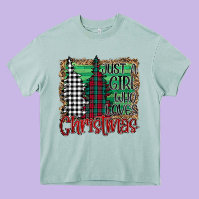 Just A Girl Who Loves Christmas Heavy Core Tee Designed By Bettercallsaul