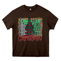 Chocolate Brown Just A Girl Who Loves Christmas Heavy Core Tee - Bettercallsaul