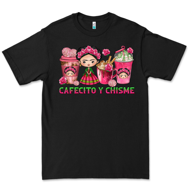 Cafecito Y Chisme With Coffee Cups Premium Tee by texasbilliewilder | Teevron