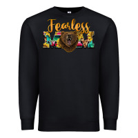 Black fearless mom bear Premium Sweatshirt - BarkalooDesign