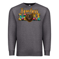 Charcoal Heather fearless mom bear Premium Sweatshirt - BarkalooDesign