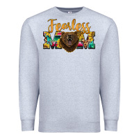 Heather Grey fearless mom bear Premium Sweatshirt - BarkalooDesign