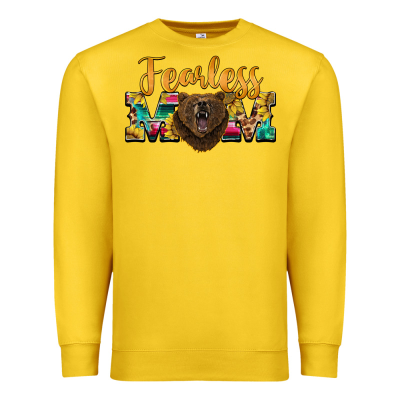Fearless Mom Bear Premium Sweatshirt by BarkalooDesign | Teevron