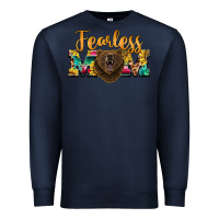 Navy fearless mom bear Premium Sweatshirt - BarkalooDesign