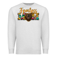 Oatmeal Heather fearless mom bear Premium Sweatshirt - BarkalooDesign