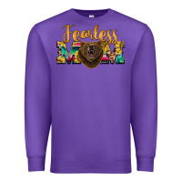 Purple fearless mom bear Premium Sweatshirt - BarkalooDesign