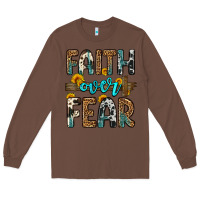 Chestnut faith over fear Long Sleeve Tee - OliviaCreatesArt