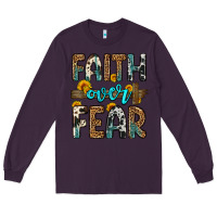 Plum faith over fear Long Sleeve Tee - OliviaCreatesArt