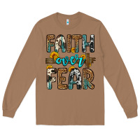 Toasted Coconut faith over fear Long Sleeve Tee - OliviaCreatesArt