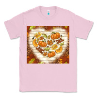 Bubblegum Pink fall heart with leopard Classic Tee - TumblerDesignByShophia