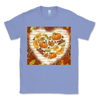 Colony Blue fall heart with leopard Classic Tee - TumblerDesignByShophia
