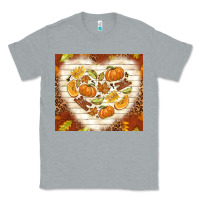 Heather Grey fall heart with leopard Classic Tee - TumblerDesignByShophia