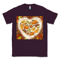 Plum fall heart with leopard Classic Tee - TumblerDesignByShophia