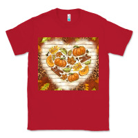 Red fall heart with leopard Classic Tee - TumblerDesignByShophia