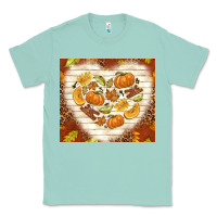 Seafoam fall heart with leopard Classic Tee - TumblerDesignByShophia