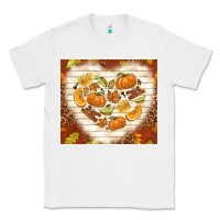 White fall heart with leopard Classic Tee - TumblerDesignByShophia