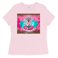 Bubblegum Pink refuse to sink anchor cancer Ladies Tee - NancyCooperArtShop