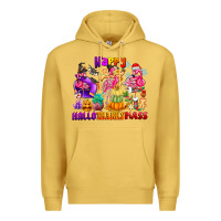 Antique Gold Happy Hallo Thanks Mas Premium Hoodie - CowhideDigitalArt