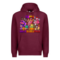 Burgundy Happy Hallo Thanks Mas Premium Hoodie - CowhideDigitalArt