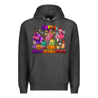 Charcoal Heather Happy Hallo Thanks Mas Premium Hoodie - CowhideDigitalArt