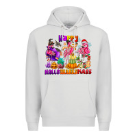 Dove Grey Happy Hallo Thanks Mas Premium Hoodie - CowhideDigitalArt