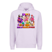 Lilac Happy Hallo Thanks Mas Premium Hoodie - CowhideDigitalArt