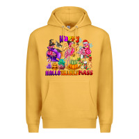 Mustard Happy Hallo Thanks Mas Premium Hoodie - CowhideDigitalArt