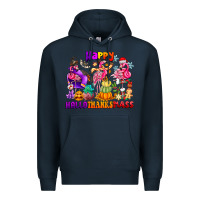 Navy Happy Hallo Thanks Mas Premium Hoodie - CowhideDigitalArt