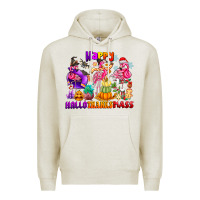 Oatmeal Heather Happy Hallo Thanks Mas Premium Hoodie - CowhideDigitalArt