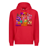 Red Happy Hallo Thanks Mas Premium Hoodie - CowhideDigitalArt