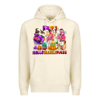 Sandshell Happy Hallo Thanks Mas Premium Hoodie - CowhideDigitalArt