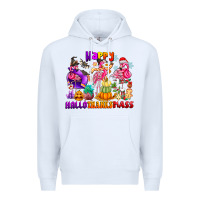 White Happy Hallo Thanks Mas Premium Hoodie - CowhideDigitalArt