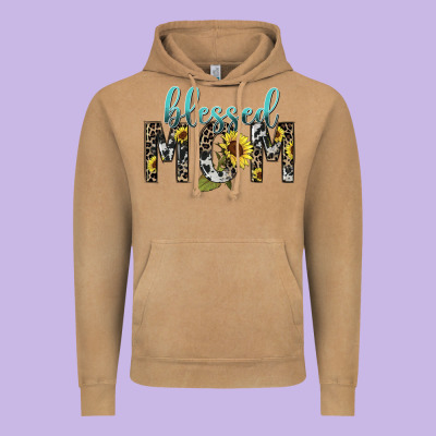 Blessed Mom Sunflower Mother's Day Vintage Hoodie Designed By Howdyjamesfarm