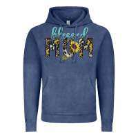 Vintage Denim Blessed mom sunflower mother's day Vintage Hoodie - HowdyJamesFarm