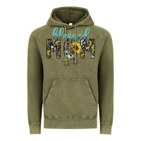 Vintage Olive Blessed mom sunflower mother's day Vintage Hoodie - HowdyJamesFarm