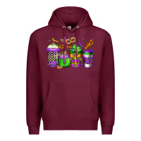Burgundy mardi gras crawfish coffee Premium Hoodie - Jasminsmagicworld