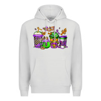 Dove Grey mardi gras crawfish coffee Premium Hoodie - Jasminsmagicworld