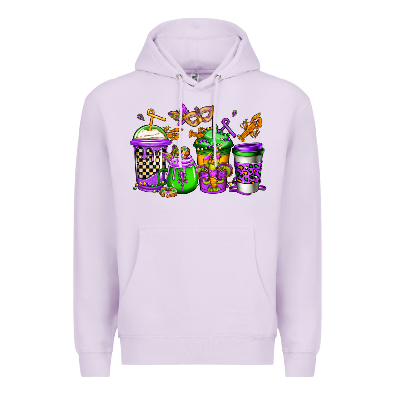Mardi Gras Crawfish Coffee Premium Hoodie by Jasminsmagicworld | Teevron