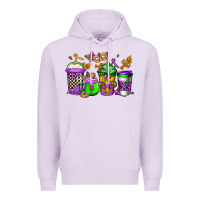 Lilac mardi gras crawfish coffee Premium Hoodie - Jasminsmagicworld
