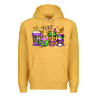 Mustard mardi gras crawfish coffee Premium Hoodie - Jasminsmagicworld