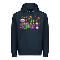 Navy mardi gras crawfish coffee Premium Hoodie - Jasminsmagicworld