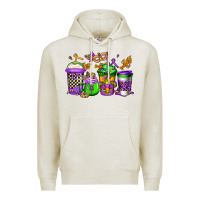 Oatmeal Heather mardi gras crawfish coffee Premium Hoodie - Jasminsmagicworld