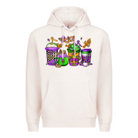 Pale Pink mardi gras crawfish coffee Premium Hoodie - Jasminsmagicworld