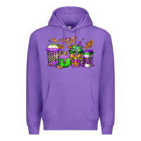 Purple mardi gras crawfish coffee Premium Hoodie - Jasminsmagicworld