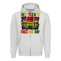 Dove Grey juneteenth freedom day Zipper Hoodie - Artiststas
