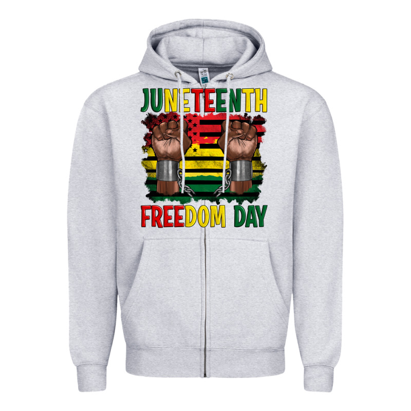 Juneteenth Freedom Day Zipper Hoodie by Artiststas | Teevron
