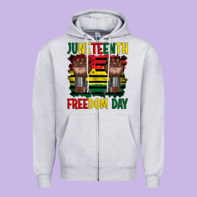 Juneteenth Freedom Day Zipper Hoodie Designed By Artiststas
