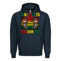 Navy juneteenth freedom day Zipper Hoodie - Artiststas