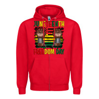 Red juneteenth freedom day Zipper Hoodie - Artiststas