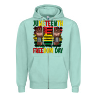 Seafoam juneteenth freedom day Zipper Hoodie - Artiststas